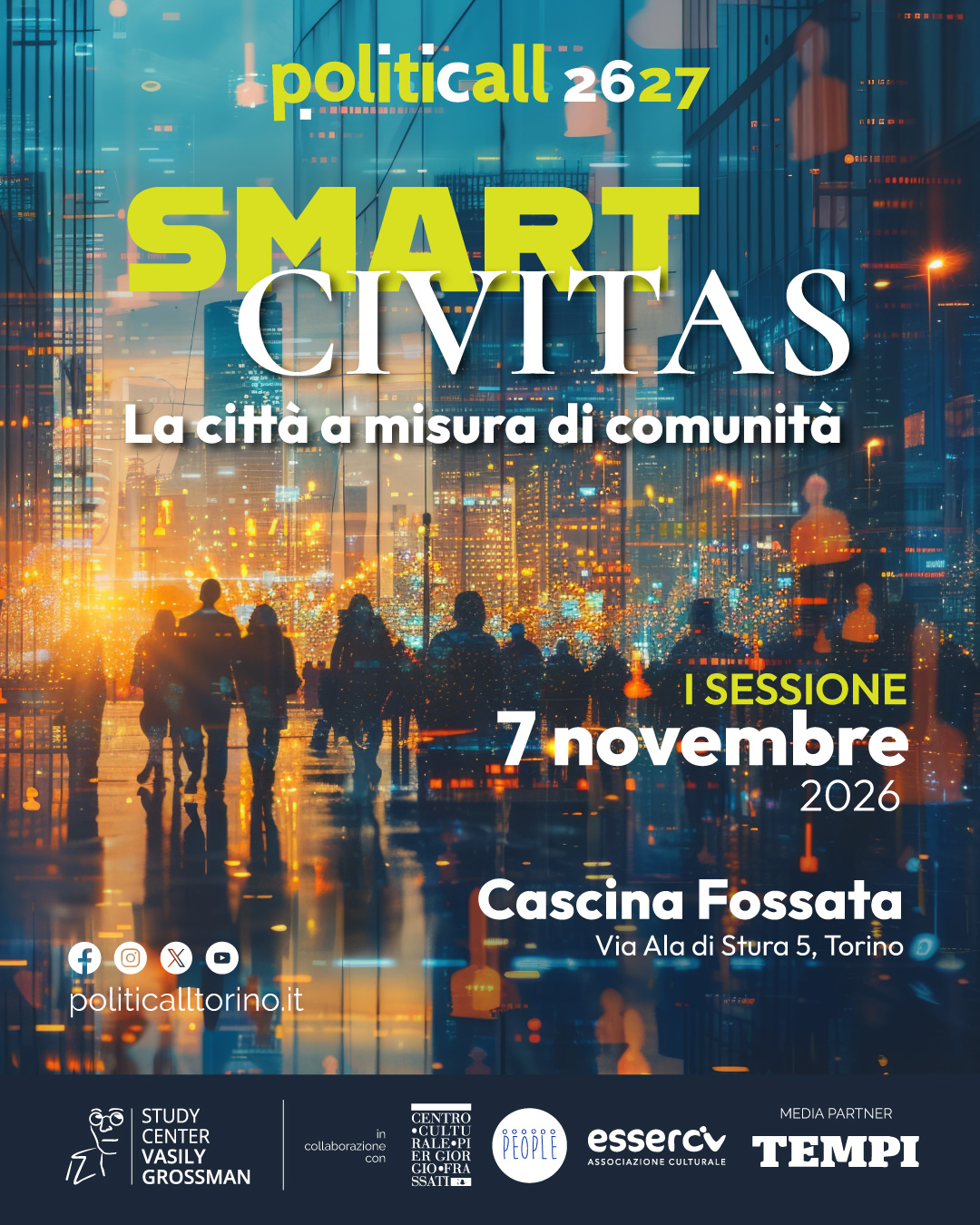 Politicall 2026/2027 - Smart Civitas - La città a misura di comunità - I sessione